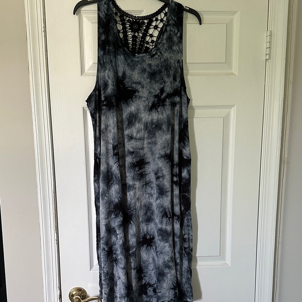 Lane Bryant Black and White Patterned Dress